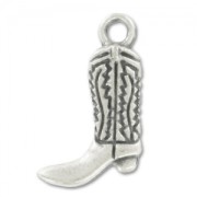 Breloque santiag 19 mm argenté vieilli x1|raw }}