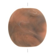 Perle plate - carré arrondi - en résine opaque 25 mm - Saumon marbré x1|raw }}