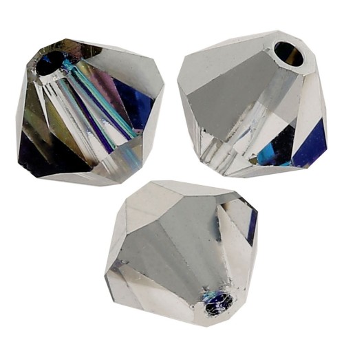 Perles toupies Preciosa - Rondelle Bead 4 mm - Crystal Bermuda Blue x30