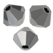 Perles toupies Preciosa - Rondelle Bead 4 mm - Jet Light Hematite Full x30|raw }}