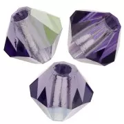 Perles toupies Preciosa - Rondelle Bead 4 mm - Tanzanite AB x30