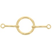 Intercalaire rond évidé 38x15 mm - Plaqué Or 3 microns x1