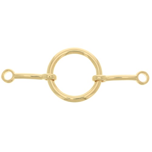 Intercalaire rond évidé 38x15 mm - Plaqué Or 3 microns x1