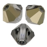 Perles toupies Preciosa - Rondelle Bead 4 mm - Crystal Starlight Gold Half x30