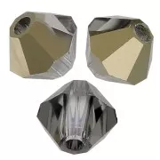 Perles toupies Preciosa - Rondelle Bead 4 mm - Crystal Starlight Gold Half x30