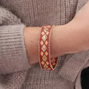 Perles toupies Preciosa - Rondelle Bead 4 mm - Topaz AB x30