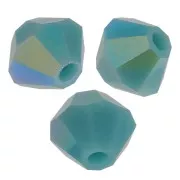Perles toupies Preciosa - Rondelle Bead 4 mm - Turquoise AB x30