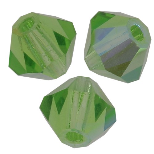 Perles toupies Preciosa - Rondelle Bead 4 mm - Peridot AB X30