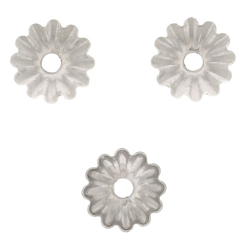 Coupelles fleurs travaillées 5.5 mm - Acier inoxydable 304 x10