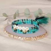 Rondes 4 mm Bleu clair x20