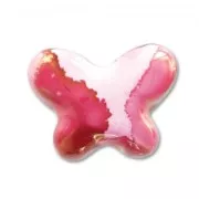 Papillon en céramique 12x15 mm Cherry marbré Irisé x1