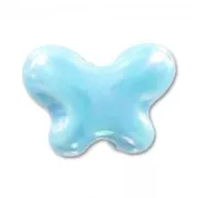 Papillon en céramique 12x15 mm Aqua irisé x1