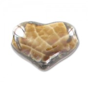 Coeur en céramique 21 mm Cappuccino marbré Irisé x1