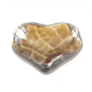 Coeur en céramique 21 mm Cappuccino marbré Irisé x1