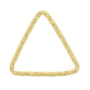 Anneau fermé triangle diamanté 11x12.5 mm - Argent 925 Doré à l'or fin x1
