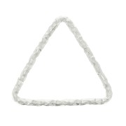 Anneau fermé triangle diamanté 11x12.5 mm - Argent 925 x1