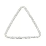 Anneau fermé triangle diamanté 11x12.5 mm - Argent 925 x1