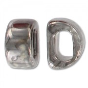 Poussoir en céramique 18x10 mm Cream Silver irisé x1