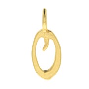 Breloque lettre alphabet 10 mm - police italique - O - Plaqué Or 3 microns x1|raw }}