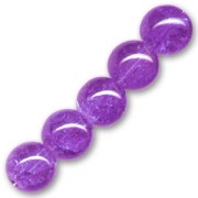 Cracked Beads 10 mm Purple x10