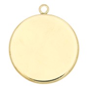 Pendentif rond pour cabochon fond plat 20 mm - Gold filled (or laminé)  x1|raw }}