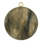 Pendentif rond pour cabochon fond plat 20 mm - Gold filled (or laminé)  x1