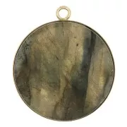 Pendentif rond pour cabochon fond plat 20 mm - Gold filled (or laminé)  x1