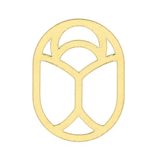 Sequin Scarabée évidé 10x7 mm - exclu Perles & Co - Doré à l'or fin x1