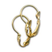 Dormeuses trouées 16 mm doré x4