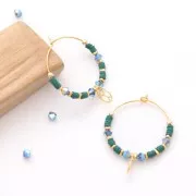 Breloque Scarabée évidé 11x7 mm - exclu Perles & Co - Placage Argent fin x1