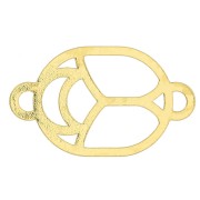 Intercalaire Scarabée évidé 12x7 mm - exclu Perles & Co - Doré à l'or fin x1