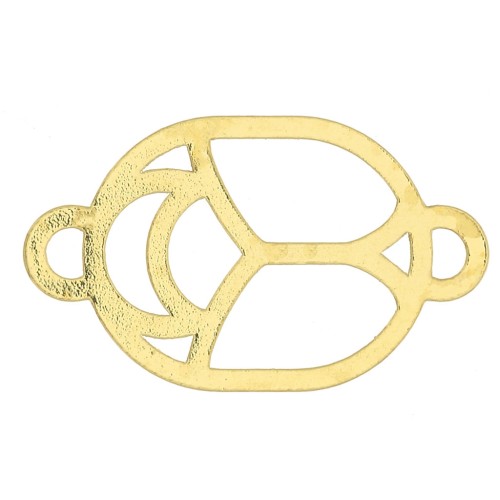 Intercalaire Scarabée évidé 12x7 mm - exclu Perles & Co - Doré à l'or fin x1