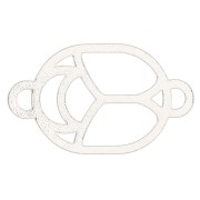 Intercalaire Scarabée évidé 12x7 mm - exclu Perles & Co - Argenté x1
