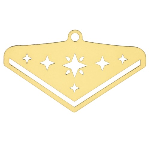 Embout tissage perles Miyuki 11/0 exclu Perles & Co Etoile 28 mm - Doré à l'or fin