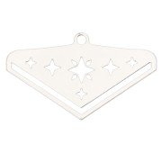 Embout tissage perles Miyuki 11/0 exclu Perles & Co Etoile 28 mm - Argenté