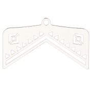 Embout tissage perles Miyuki 11/0 exclu Perles & Co Ethnique 28 mm - Argenté