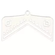 Embout tissage perles Miyuki 11/0 exclu Perles & Co Ethnique 28 mm - Argenté