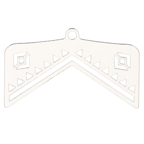 Embout tissage perles Miyuki 11/0 exclu Perles & Co Ethnique 28 mm - Argenté