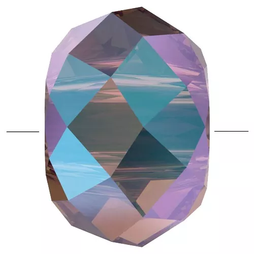 Briolette XL PureCrystal 5042 perle rondelle 8 mm - Amethyst Shimmer 2X x1