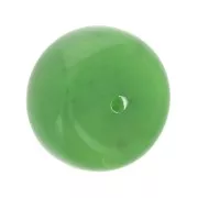 Perle rondelle en résine opaque 14x8 mm - Vert marbré x1