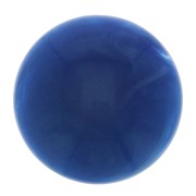 Cabochon rond 18 mm en résine opaque - Bleu royal marbré x1