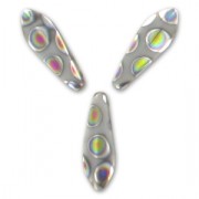 Dagues en verre 5x16 mm Opaque Grey Peacock x50|raw }}
