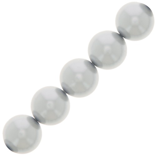 Perles rondes nacrées Preciosa - Round Pearl Maxima 6 mm - Light Grey x20