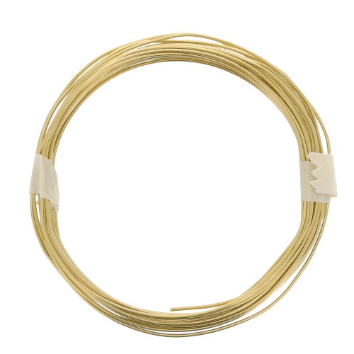 Fil laiton rond souple 0.8 mm - pour création de bijoux - Doré x6m