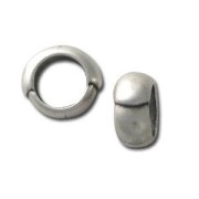 Poussoir pour cuir Regaliz 15x8 mm Placage Argent fin vieilli x1|raw }}