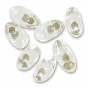 Long Magatama Miyuki 4x7 mm LMA-1 - Crystal Silver Lined x10g