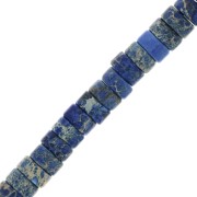 Perles Heishi rondelles - Régalite teintée 6x3 mm - Bleu foncé x20|raw }}