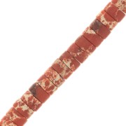 Perles Heishi rondelles - Régalite teintée 6x3 mm - Terracotta x20|raw }}