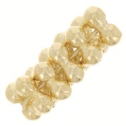 Perles rondelles forme fleur 7 mm - Doré à l'or fin x6
