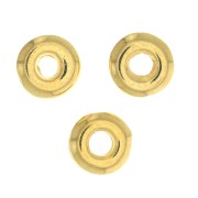 Perles rondelles 5 mm - Doré à l'or fin x5